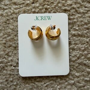 NWT j crew gold chunky hoop earrings